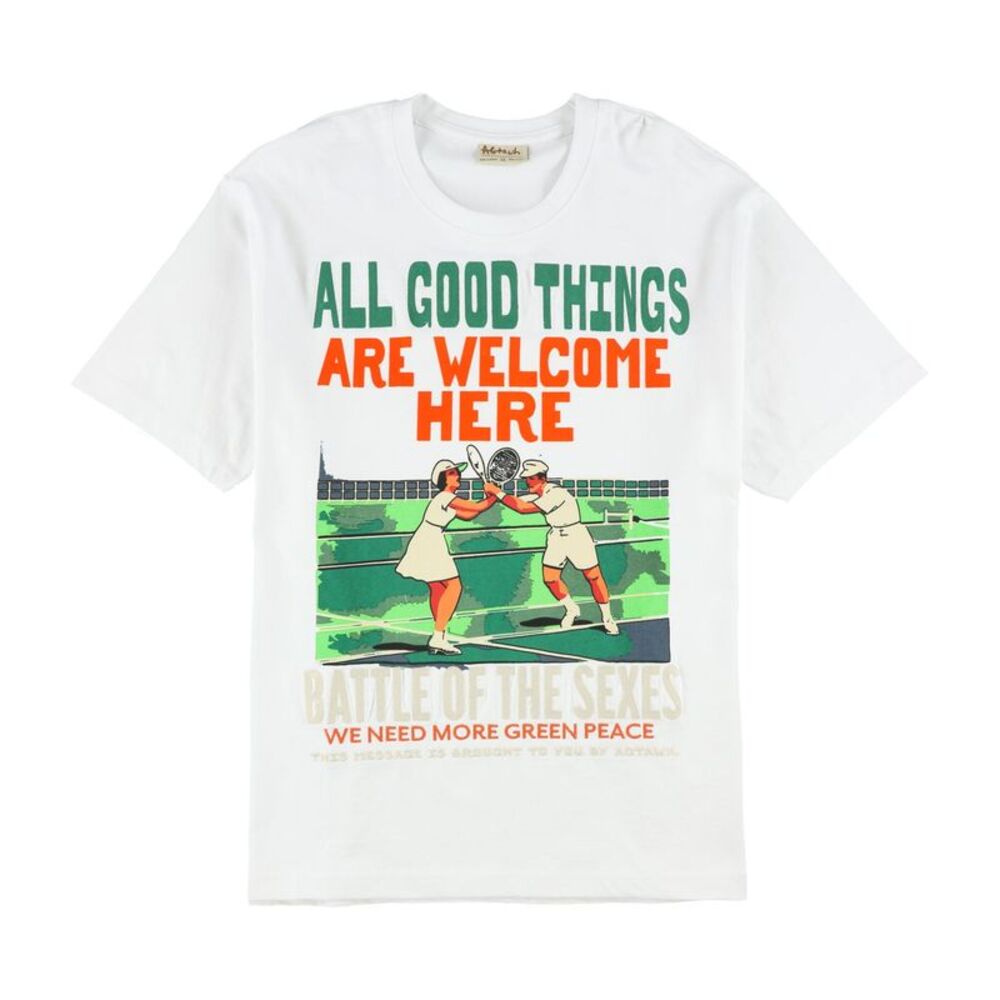 AGtawh Mens All Good Things Are Welcome Here Graphic T-Shirt, NWT